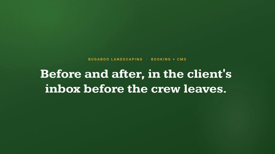 Bugaboo Landscaping: CMS & booking system
